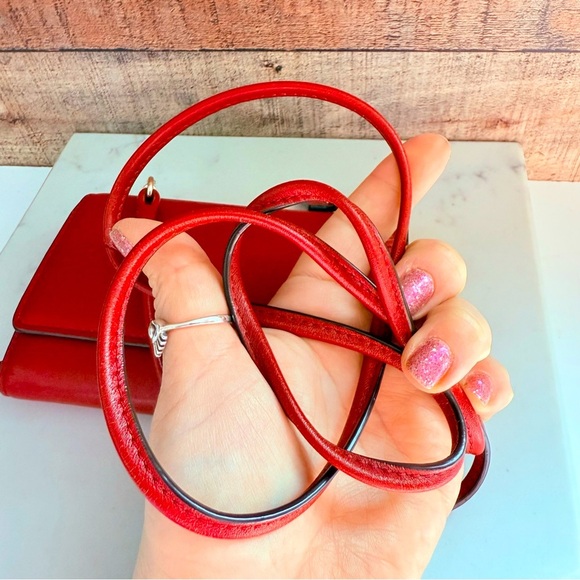 Coach Red Mini Slim Wallet Crossbody - Picture 9 of 14